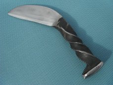 Solid Strong Hand Forged Custom Rail Road Spike Fixed Blade knife.