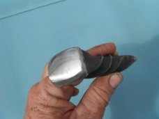 Solid Strong Hand Forged Custom Rail Road Spike Fixed Blade knife.