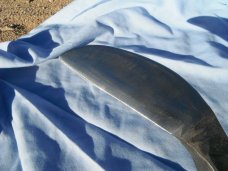 Solid Strong Hand Forged Custom Rail Road Spike Fixed Blade knife.