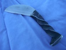 Solid Strong Hand Forged Custom Rail Road Spike Fixed Blade knife.