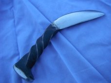 Solid Strong Hand Forged Custom Rail Road Spike Fixed Blade knife.