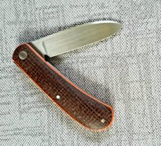 Pena Custom  Mini Zulu Knife,NEW,W/SLIP, Stunning Micarta, 3.625",Cpm-154, coa & box