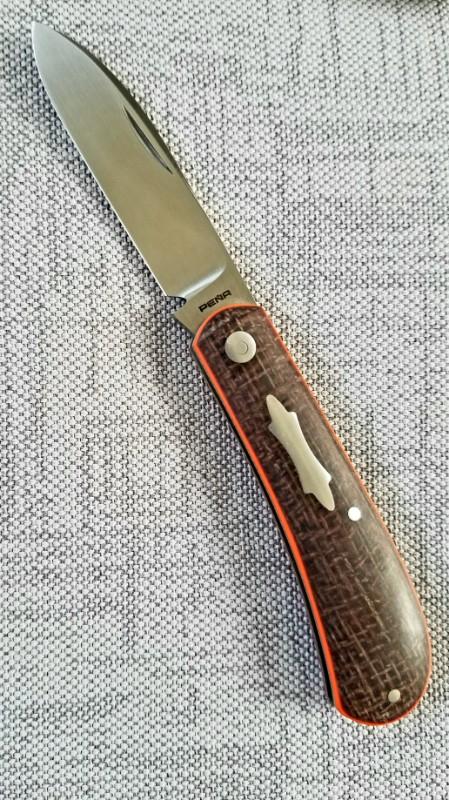 Pena Custom Mini Zulu Knife,NEW,W/SLIP, Stunning Micarta, 3.625",Cpm-154, coa & box Pena Custom Mini Zulu Knife,NEW,W/SLIP, Stunning Micarta, 3.625",Cpm-154, coa & box