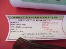 Great Eastern Northfield Babinga Wood 2008 Pattern # 235108 