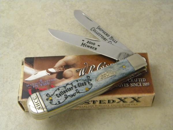 Case XX USA 2010 Bone 6254 Shepherd Hills Collector's Club Member Trapper Knife NIB Case XX USA 2010 Bone 6254 Shepherd Hills Collector's Club Member Trapper Knife NIB