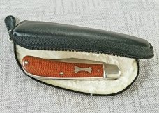 Bobby Toole Custom Lanny Clip Knife, Natural micarta, New, CPM-154 ,4" closed ,pouch only