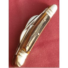 Bulldog Brand Knives, 3-7/8" 4 blade Congress, Red Stag, Jim Parker Tribute, 2006, Solingen, Germany