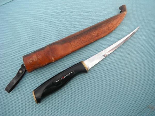 Vintage 1960s Normark Stainless Steel Fillet Knife from Fiskars with Original Sheath Made in Finland Vintage 1960s Normark Stainless Steel Fillet Knife from Fiskars with Original Sheath Made in Finland