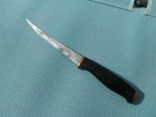Vintage 1960s Normark Stainless Steel Fillet Knife from Fiskars with Original Sheath Made in Finland
