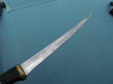 Vintage 1960s Normark Stainless Steel Fillet Knife from Fiskars with Original Sheath Made in Finland