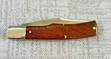K'roo Custom Gunstock Clip, Ironwood Burl,NEW,3.5" closed,N690,w/COA,polished 