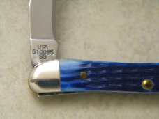Case XX USA 2004 Blue Bone 610096 SS Tiny Texas Toothpick Knife in Box
