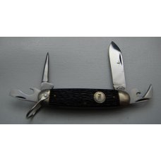 Pal Cutlery Company Unofficial Scout With Black Jigged Synthetic Covers 3 5/8