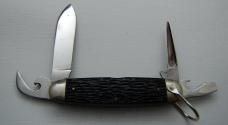 Pal Cutlery Company Unofficial Scout With Black Jigged Synthetic Covers 3 5/8