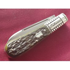 Bulldog Brand 1986 3-12quot 2 blade S amp D Barlow knife Our Best green BKC 368 Solingen Germany