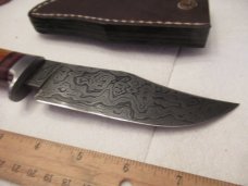 Custom Red Stag Damascus Fixed Blade By Matt Roberts 