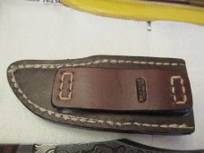 Custom Red Stag Damascus Fixed Blade By Matt Roberts 
