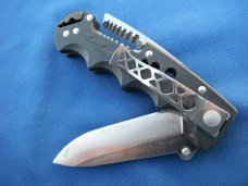 SOG EL01-CP Kilowatt Electricians Pocket Knife with Wire Stripping Multi Tool, 3.4 Inch AUS-8 Blade