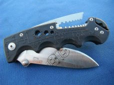SOG EL01-CP Kilowatt Electricians Pocket Knife with Wire Stripping Multi Tool, 3.4 Inch AUS-8 Blade