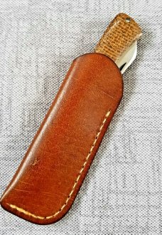 DrT , David Taber, custom Dino pattern, Micarta and ATS-34 3.625" closed , THIS IS THE WAY