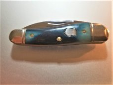 New Great Eastern Cutlery #19 Little Rattler Blue Teal Bone Northfield GEC