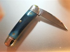 New Great Eastern Cutlery #19 Little Rattler Blue Teal Bone Northfield GEC
