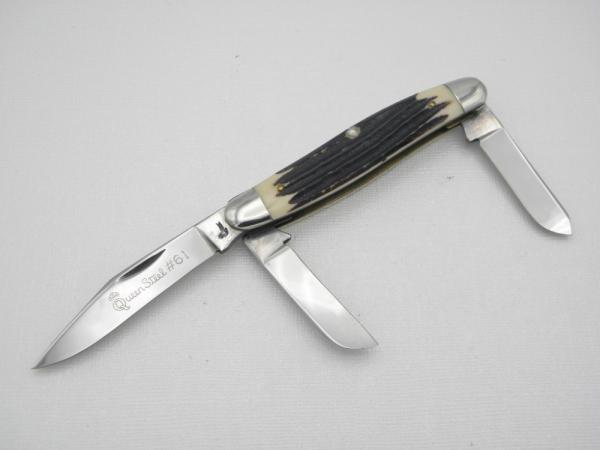 Queen Cutlery #61 Stockman Winterbottom bone:  3 5/8” closed,