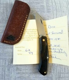 DrT Dino pattern, checkered ironwood 3 5/8" closed ,coa/slip..true custom...THIS IS THE WAY