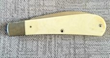 JHLloyd Custom Sway Back Knife, Smooth Oiled Natural Bone,NEW,W/slip, 4.25",52100 VIPER