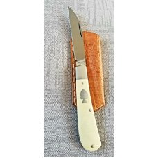 JHLloyd Custom Sway Back Knife, Smooth Oiled Natural Bone,NEW,W/slip, 4.25",52100 VIPER