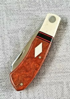 Michael du Pleesis Native Knife,3.75" Camel Thorn and Ivory, Ivory Bolsters and Shield, extra spacer