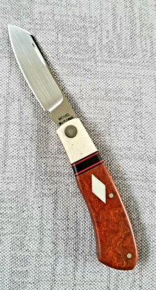 Michael du Pleesis Native Knife,3.75" Camel Thorn and Ivory, Ivory Bolsters and Shield, extra spacer