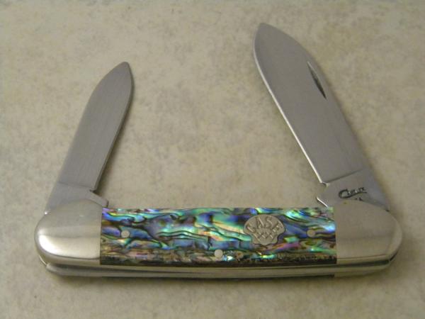 Case XX USA 1 Dot 1999 Abalone Pearl 82131 Canoe Knife