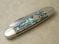 Case XX USA 1 Dot 1999 Abalone Pearl 82131 Canoe Knife