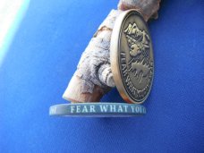 Lot of 2 Coins: 43rd Electronic Combat Squadron Compass Call Air Force Challenge Coins "Once a Bat"