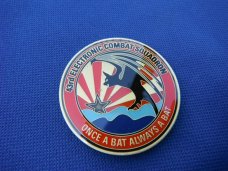Lot of 2 Coins: 43rd Electronic Combat Squadron Compass Call Air Force Challenge Coins "Once a Bat"