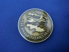Lot of 2 Coins: 43rd Electronic Combat Squadron Compass Call Air Force Challenge Coins "Once a Bat"