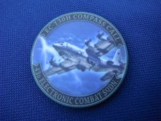Lot of 2 Coins: 43rd Electronic Combat Squadron Compass Call Air Force Challenge Coins "Once a Bat"