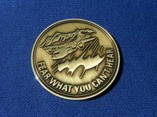 Lot of 2 Coins: 43rd Electronic Combat Squadron Compass Call Air Force Challenge Coins "Once a Bat"