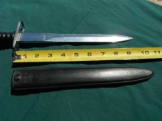 One of 2 WENGER SWISS ARMY BAYONET KNIFE, SCABBARD circa 60s, Fixed Blade Knife Very sharp!!