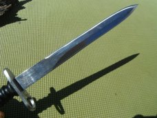 One of 2 WENGER SWISS ARMY BAYONET KNIFE, SCABBARD circa 60s, Fixed Blade Knife Very sharp!!