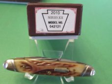 Schatt & Morgan Series XX  Bourbon Reversed Worm Grooved Bone Gentlemen Muskrat Pattern # 042121