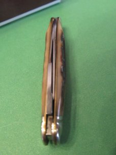 Schatt & Morgan Series XX  Bourbon Reversed Worm Grooved Bone Gentlemen Muskrat Pattern # 042121