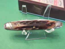 Schatt & Morgan Series XX  Bourbon Reversed Worm Grooved Bone Gentlemen Muskrat Pattern # 042121
