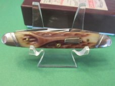Schatt & Morgan Series XX  Bourbon Reversed Worm Grooved Bone Gentlemen Muskrat Pattern # 042121