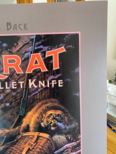 Remington (Dupont) Bullet Knife Poster "Muskrat" "A Pack of Trouble" by Bruce Wolfe 1988