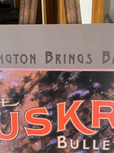 Remington (Dupont) Bullet Knife Poster "Muskrat" "A Pack of Trouble" by Bruce Wolfe 1988