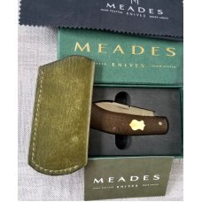 Meades Mini Dino Custom Knife, 3.625" , Micarta and ivory,coa,box,slip