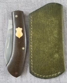 Meades Mini Dino Custom Knife, 3.625" , All Westinghouse,makers box,slip