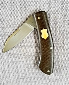 Meades Mini Dino Custom Knife, 3.625" , All Westinghouse,makers box,slip